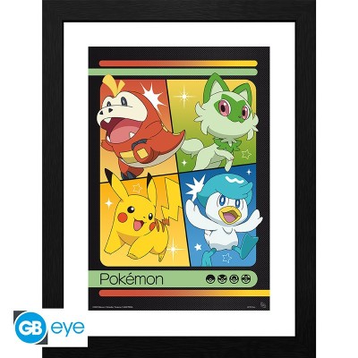 Pokemon – Framed Print 30x40cm – Starters Scarlet & Violet