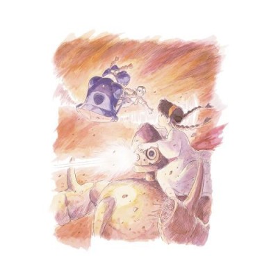 Watercolour Greeting cards 24 x 15,8 cm Rescue – Laputa – Castello nel cielo