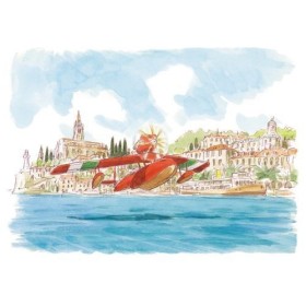 Watercolour Greeting cards 24 x 15,8 cm Seaplane – Porco Rosso