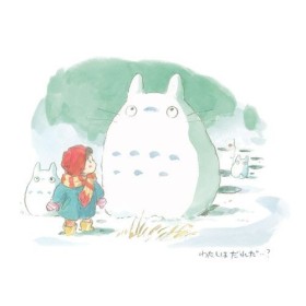 Watercolour Greeting cards 24 x 15,8 cm Winter – Il mio vicino Totoro