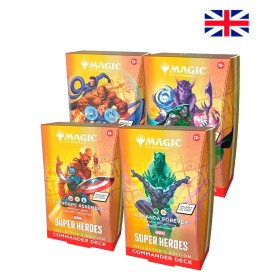 Magic The Gathering – Assortimento di Mazzi Commander Marvel Super Heroes (4 Mazzi Commander) – Collector Edition